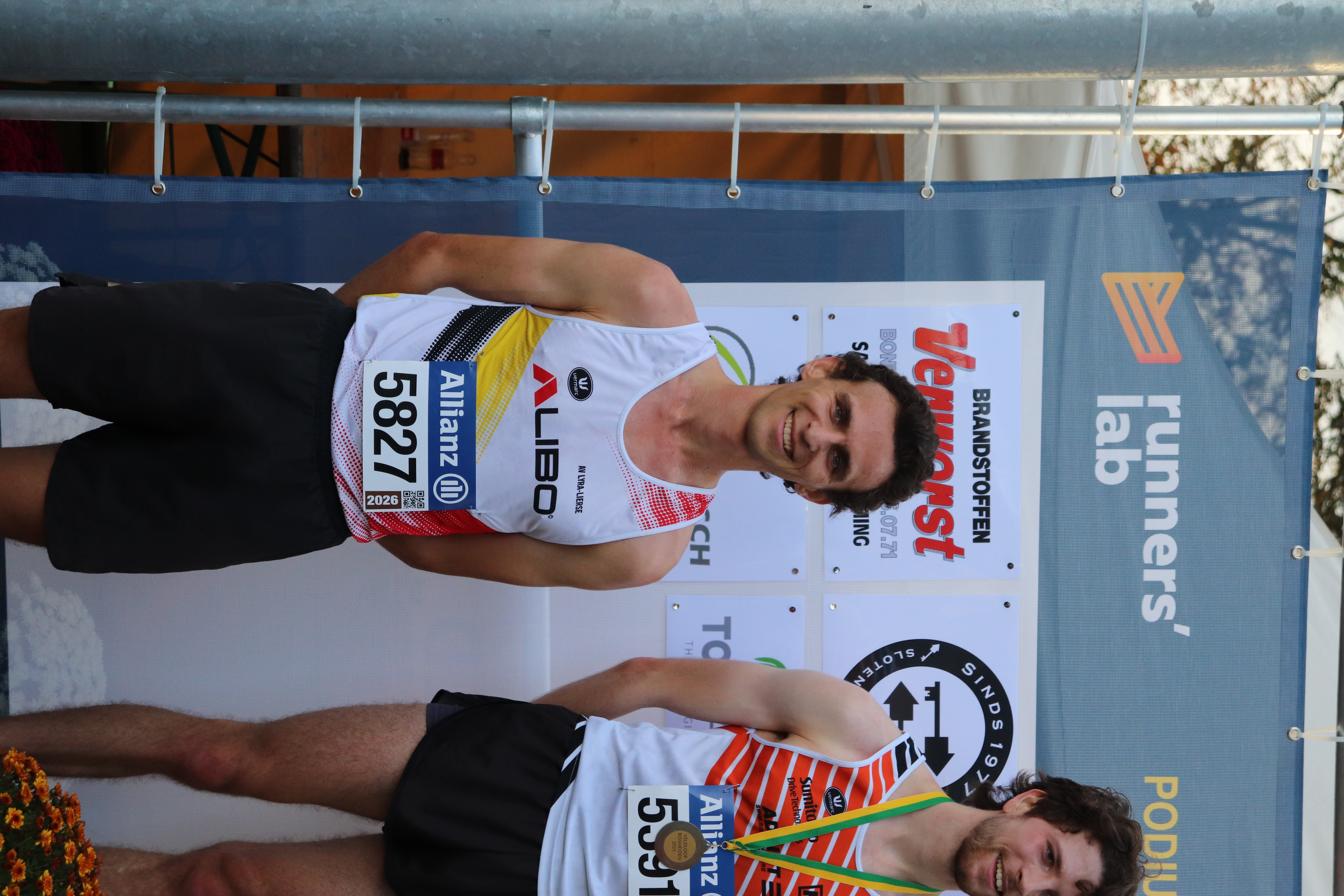 Podium photo featuring Tibo Vanleke after competition.